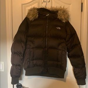 🔥North Face Puffy Jacket w/Hood & Detachable Fur